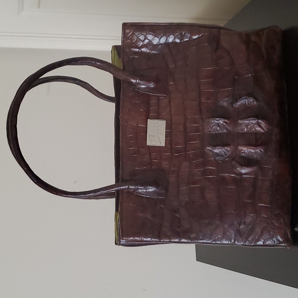 Authentic Bujoise Handmade Crocodile Skin Handbag
